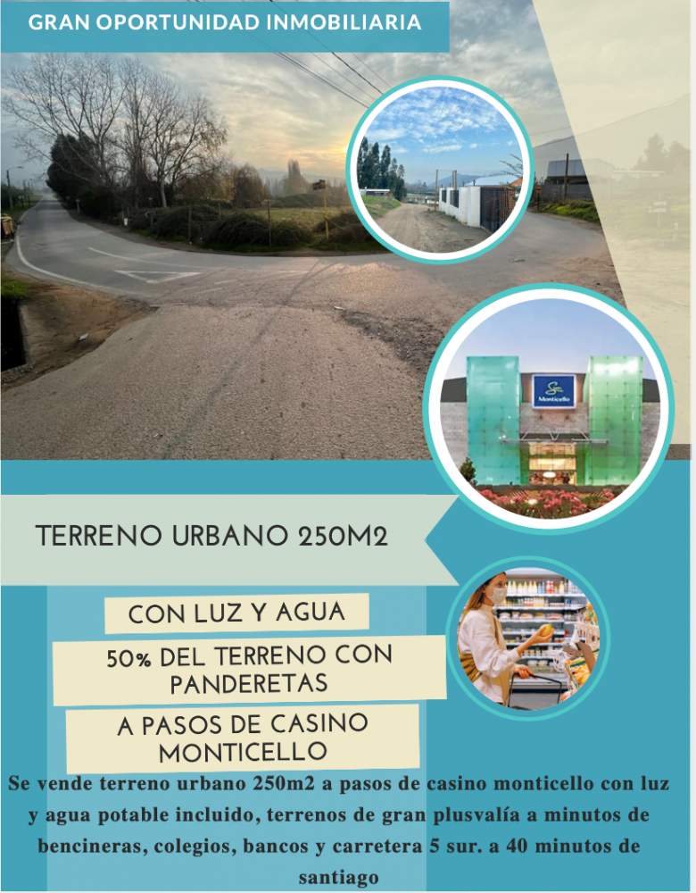 Venta Terreno Francisco mostazal - O'Higgins