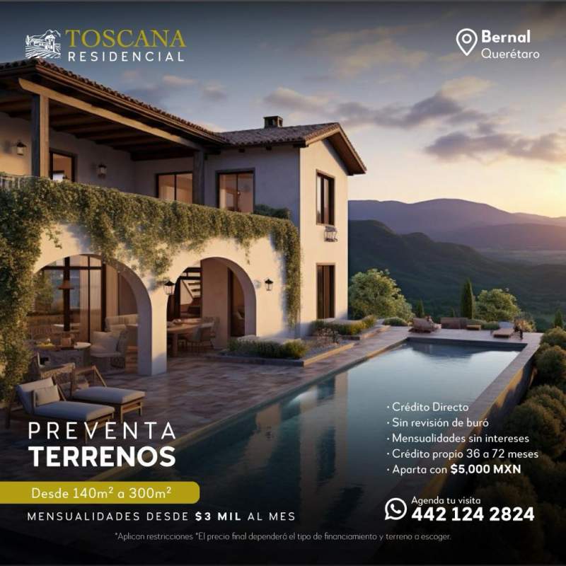 Venta Terreno / Lote Bernal - Ezequiel Montes