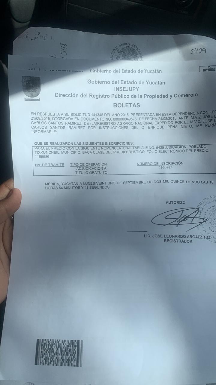 Venta Terreno / Lote Tixkuncheil - Baca