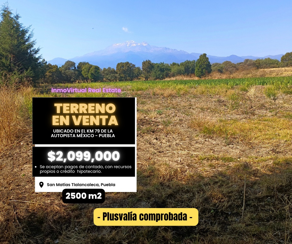 Venta Terreno / Lote San Matías Tlalancaleca - San Matías Tlalancaleca