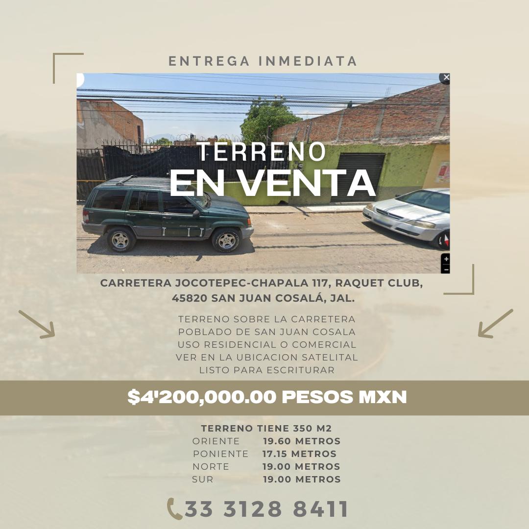 Venta Terreno / Lote San Juan Cosalá - Jocotepec