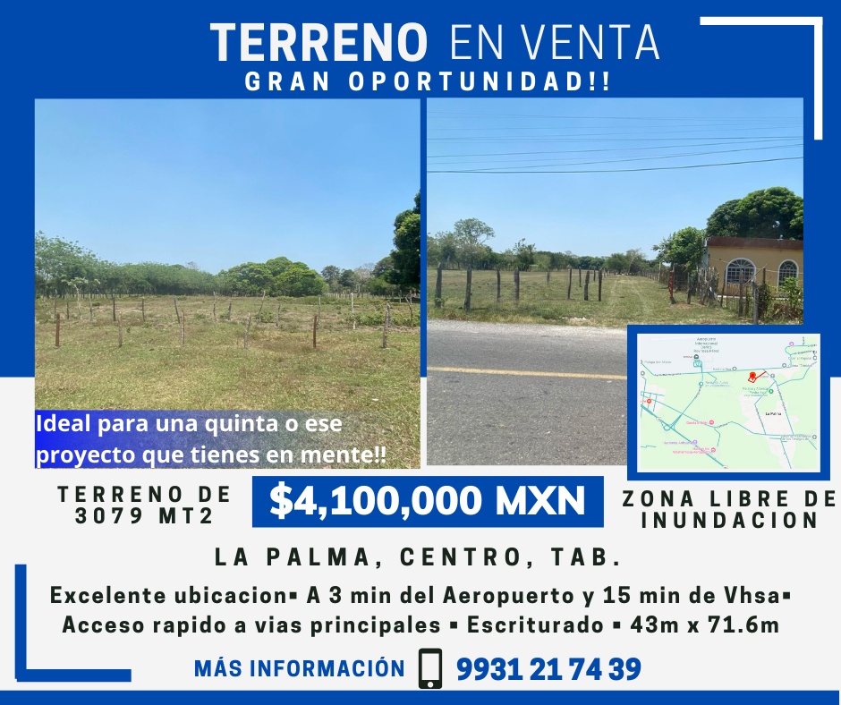 Venta Terreno / Lote La Palma - Centro