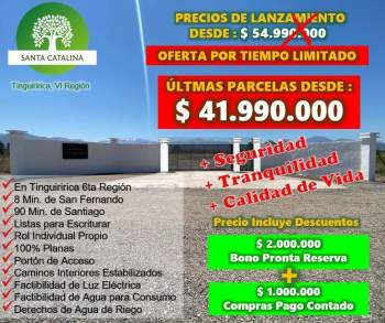 Venta Terreno Chimbarongo - O'Higgins