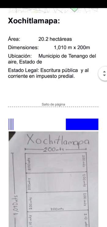 Venta Terreno / Lote Tenango del Aire - Estado de México