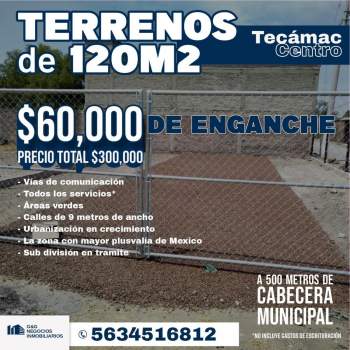 Venta Terreno / Lote Tecámac de Felipe Villanueva Centro - Tecámac
