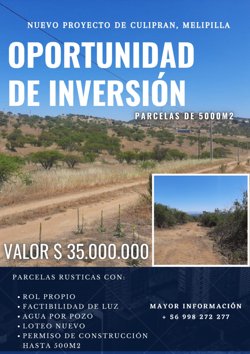 Venta Parcela Melipilla - Región Metropolitana