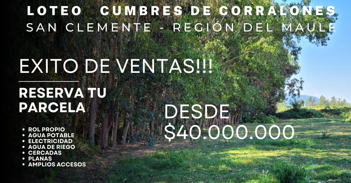 Venta Parcela San clemente - Maule