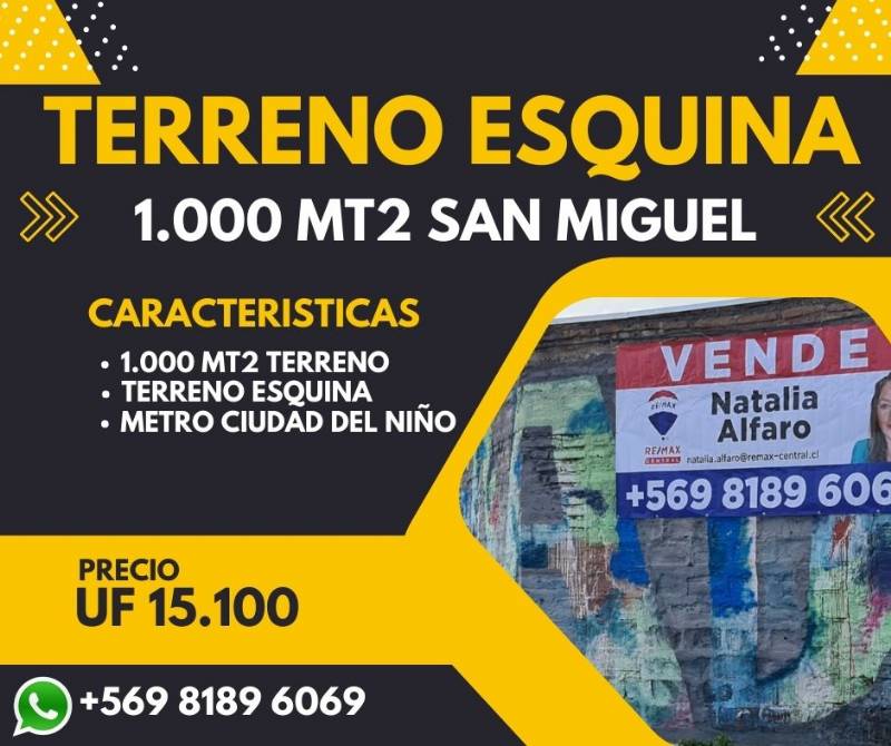 Venta Sitio San miguel - Región Metropolitana