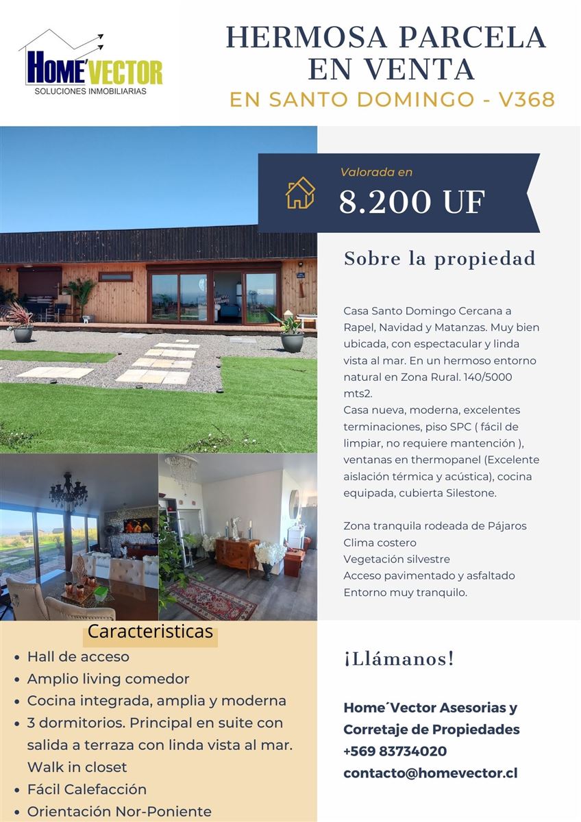 Venta Parcela Santo Domingo - Valparaíso